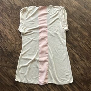 Trouve T-shirt Top with pink block design. Size M