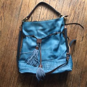 Free People Blue Leather bag