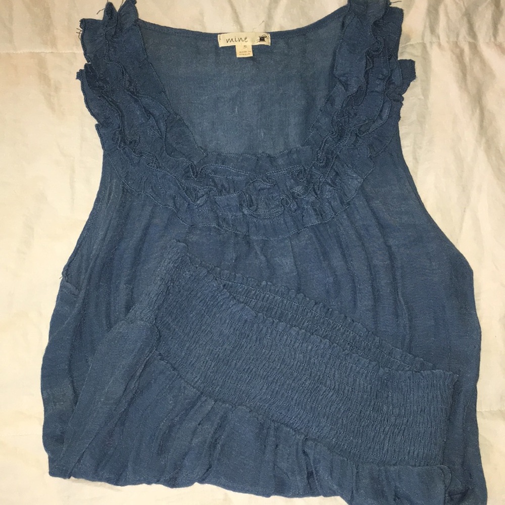 Blue blouse tank