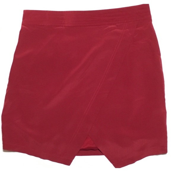 Madewell Maroon Mini Skirt M Wrap/Tulip Design - Picture 1 of 8
