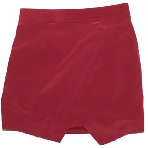 Madewell Maroon Mini Skirt M Wrap/Tulip Design