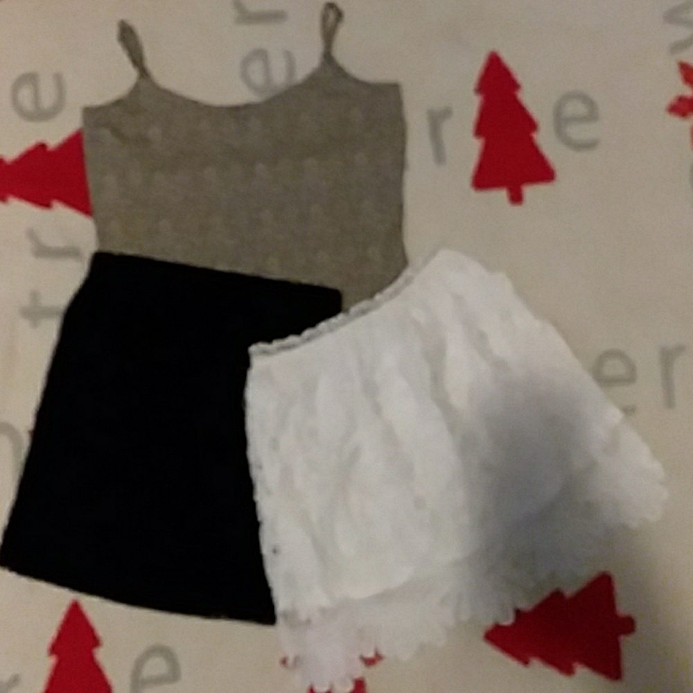 Outfit-Tank,High-Waist Skirts