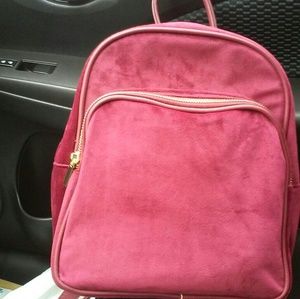 Red velvet bag