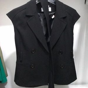 Calvin Klein Double Breasted Belted Suit Jacket