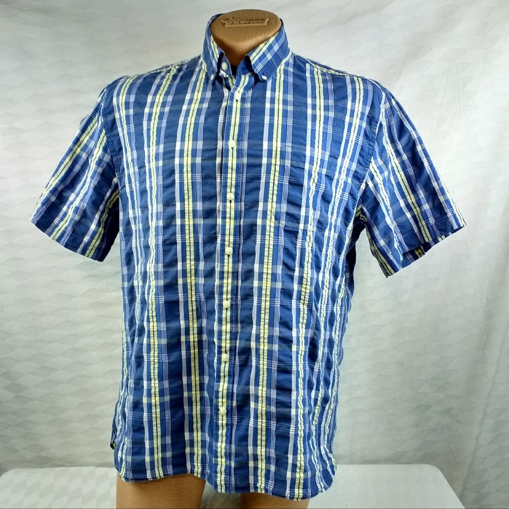Joseph A Bank 1905 Tailored Fit Plaid S/S Shirt