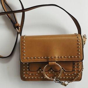 Caramel cross body purse