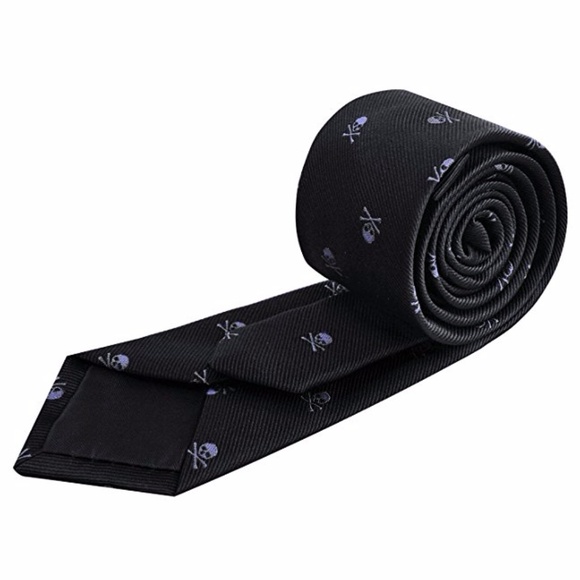 ONE LEFT! Skull Jacquard Necktie - Picture 3 of 5
