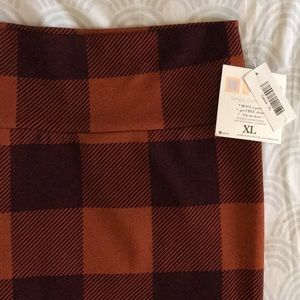 Burgundy and Burnt Orange LuLaRoe Cassie