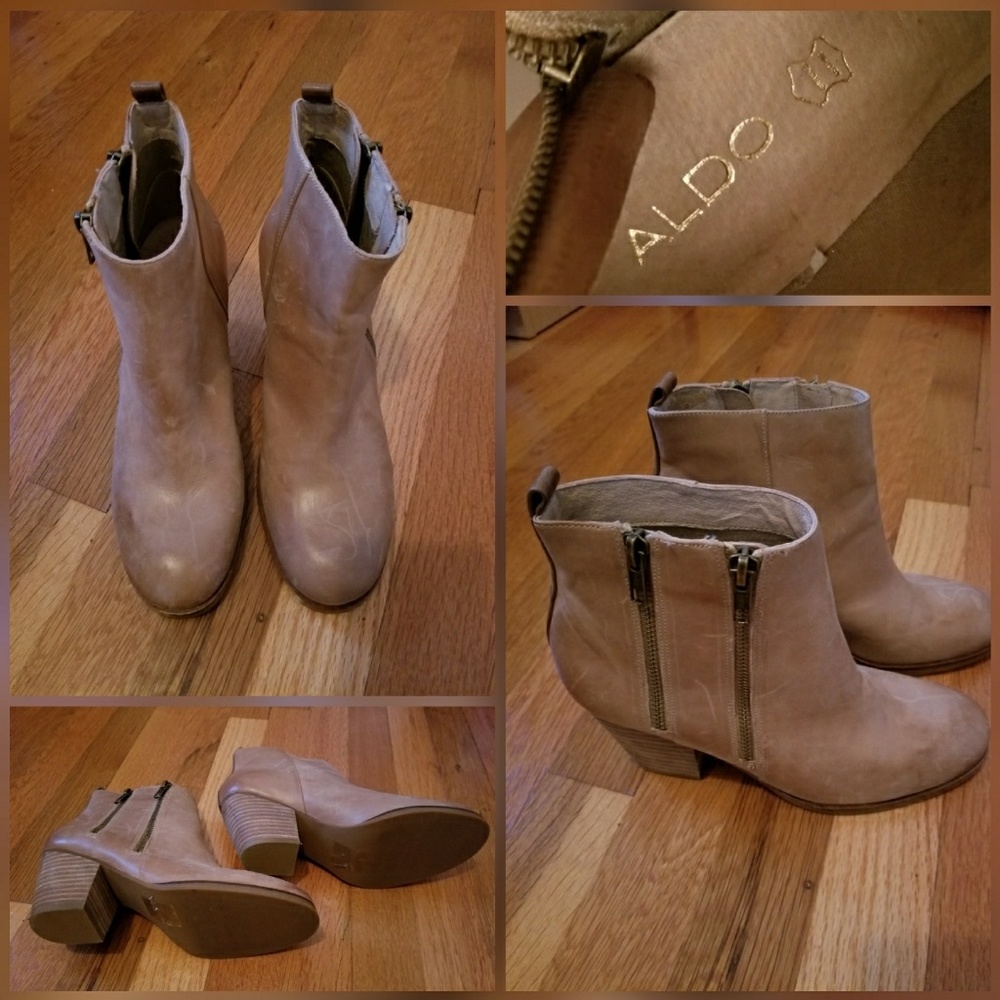 Aldo Leather Ankle Boots