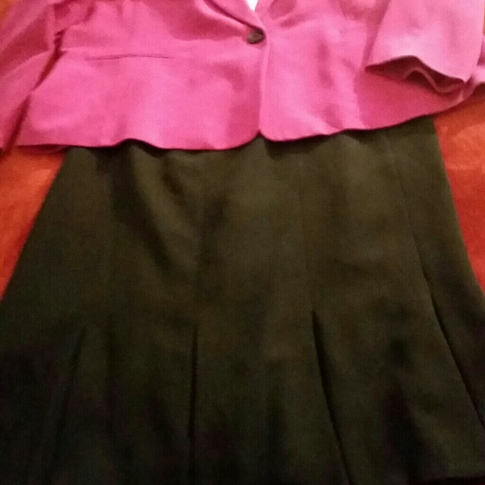 Hot pink and black 2 piece