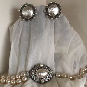 Vintage Miriam Haskell earrings and choker