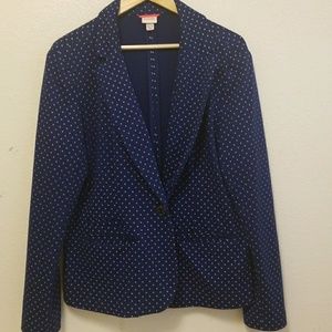 Polka dot blue blazer