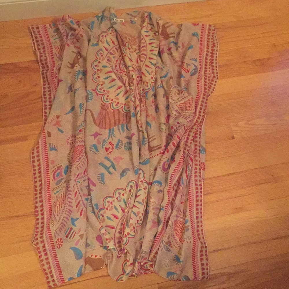 Woven Heart Elephant Kimono