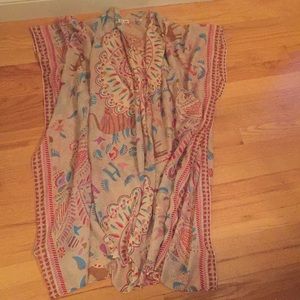 Woven Heart Elephant Kimono