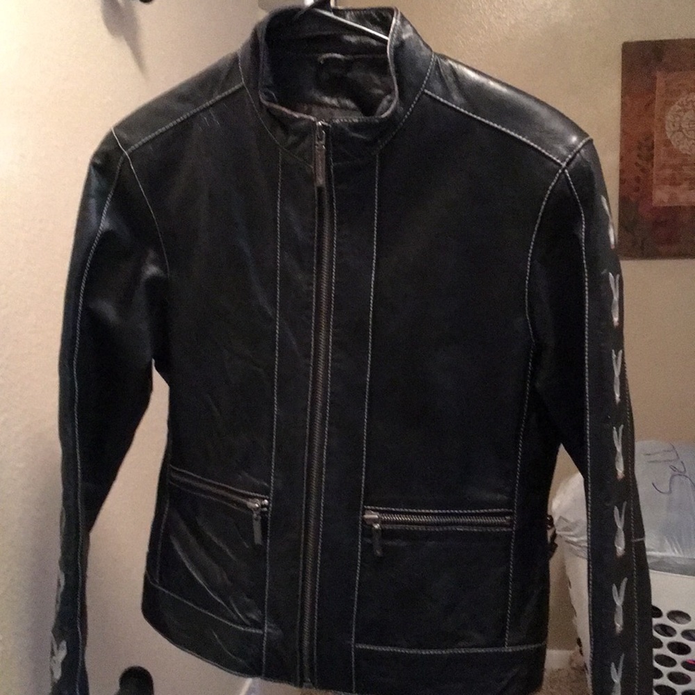 100% Genuine Leather Ladies Playboy Jacket.