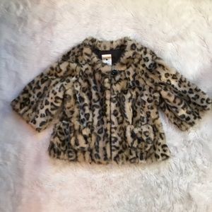Anthropology / elenenses faux fur cropped COAT