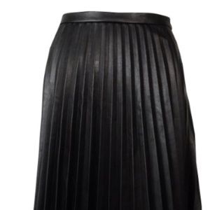 Black faux leather skirt