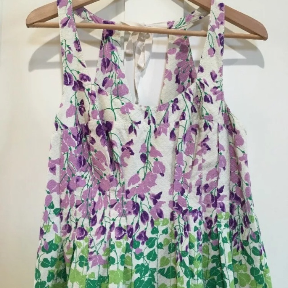[Maeve] Wisteria Floral Dress Purple Green - Picture 5 of 7