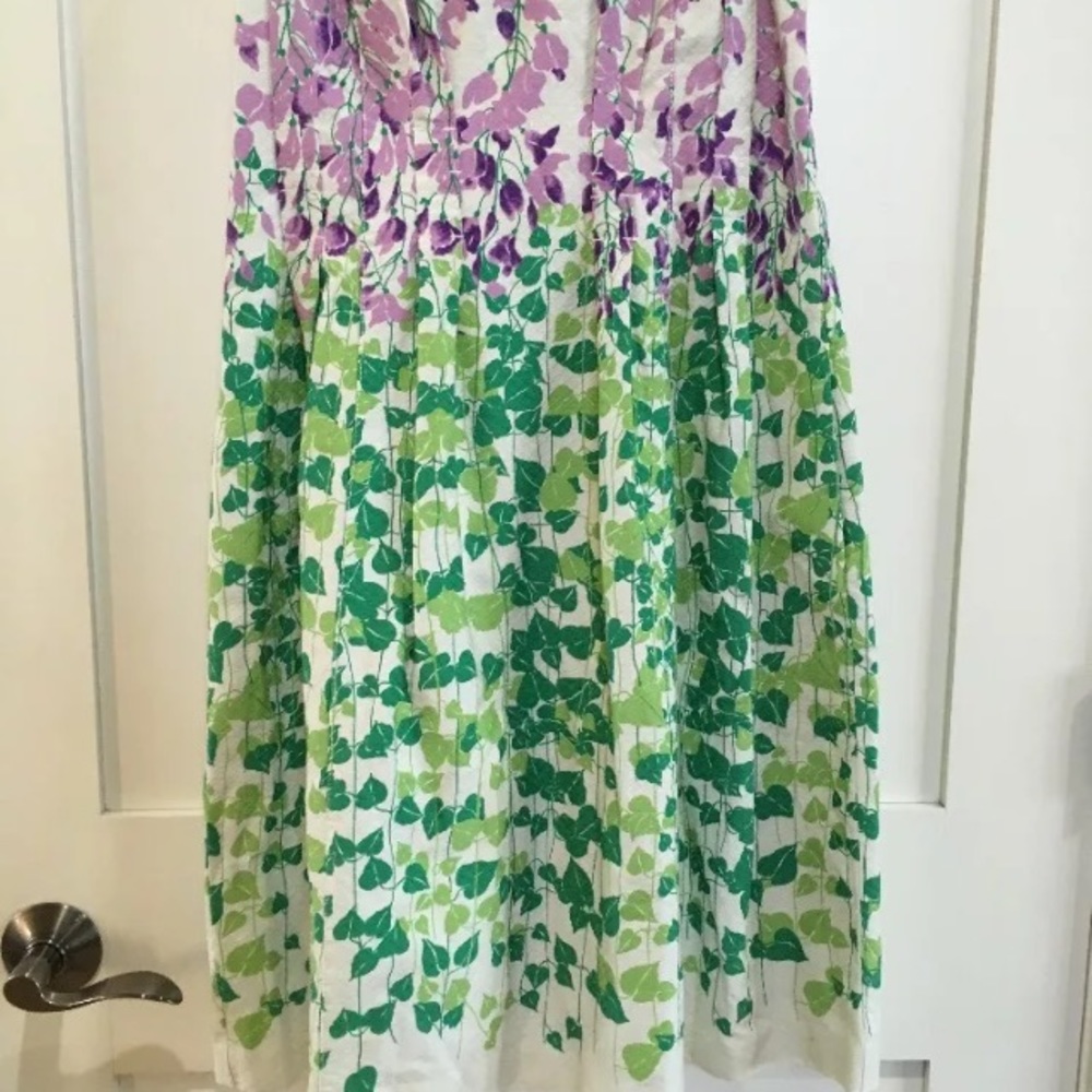 [Maeve] Wisteria Floral Dress Purple Green - Picture 6 of 7
