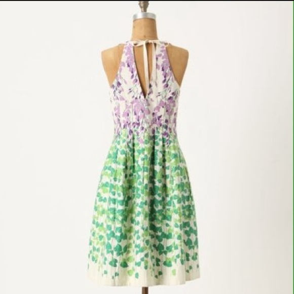 [Maeve] Wisteria Floral Dress Purple Green - Picture 2 of 7