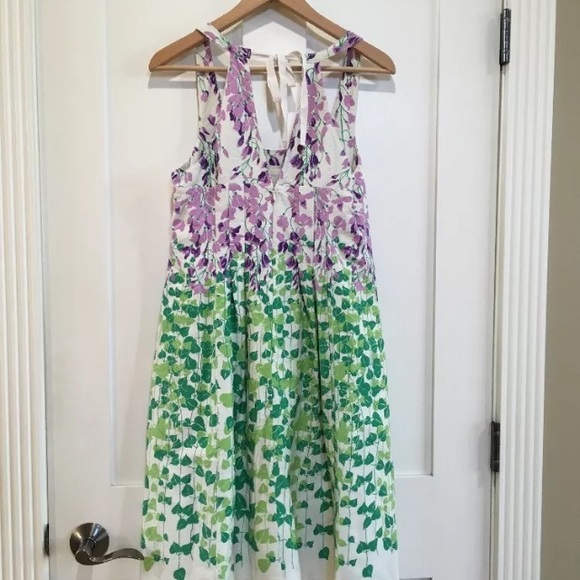 [Maeve] Wisteria Floral Dress Purple Green - Picture 7 of 7