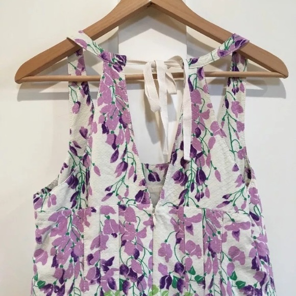 [Maeve] Wisteria Floral Dress Purple Green - Picture 3 of 7