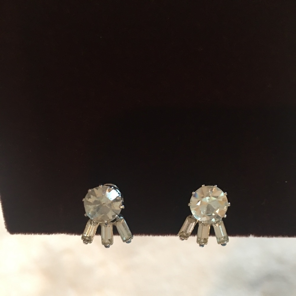Vintage Rhinestone Screwon Earrings