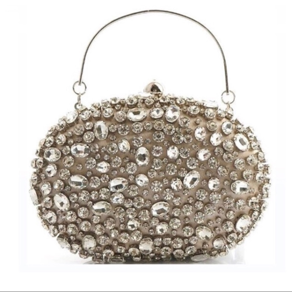 FASHION - Women evening bag, clutch, rhinestones