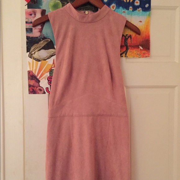 Pink Suede Dress - Picture 1 of 5