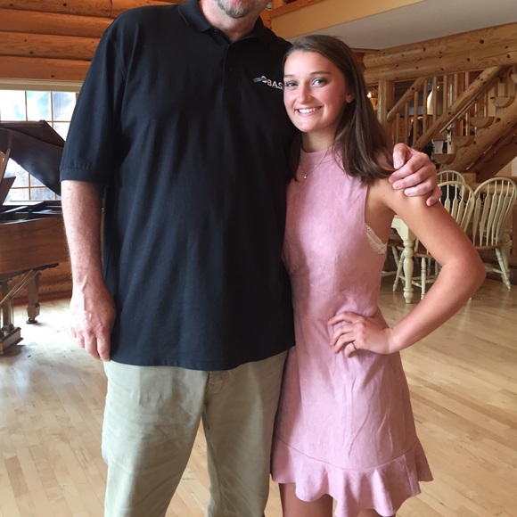 Pink Suede Dress - Picture 5 of 5