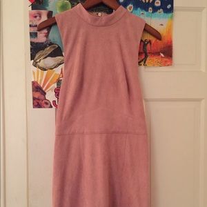 Pink Suede Dress