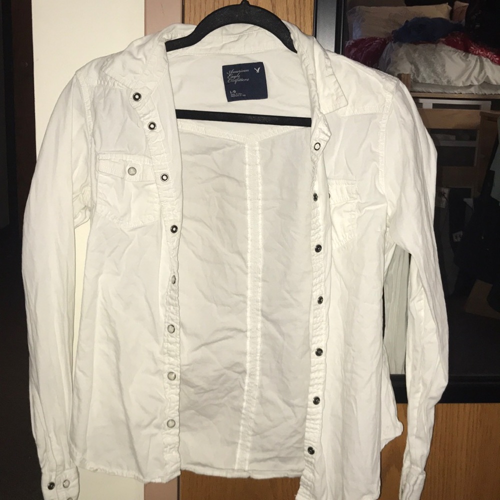 White American eagle button down shirt
