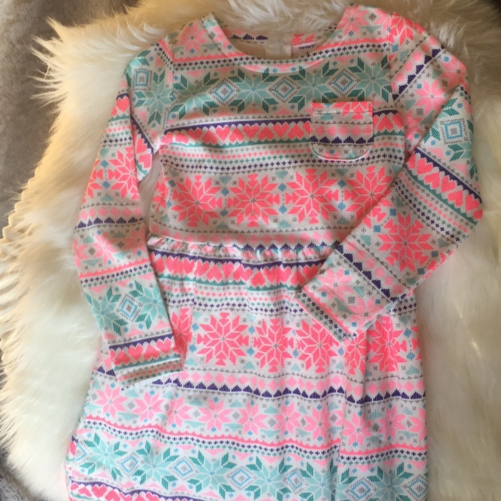 Carters long sleeve girls sweater dress, 6
