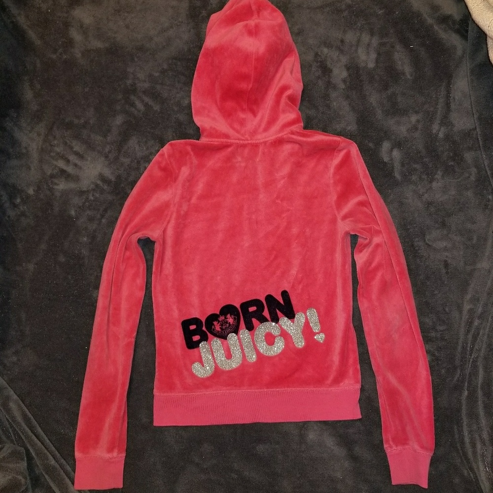 Juicy Couture Born Juicy Pink Velour Track Jacket