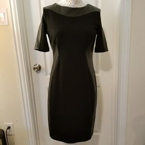 **SALE**NUE black bodyshape leather dress
