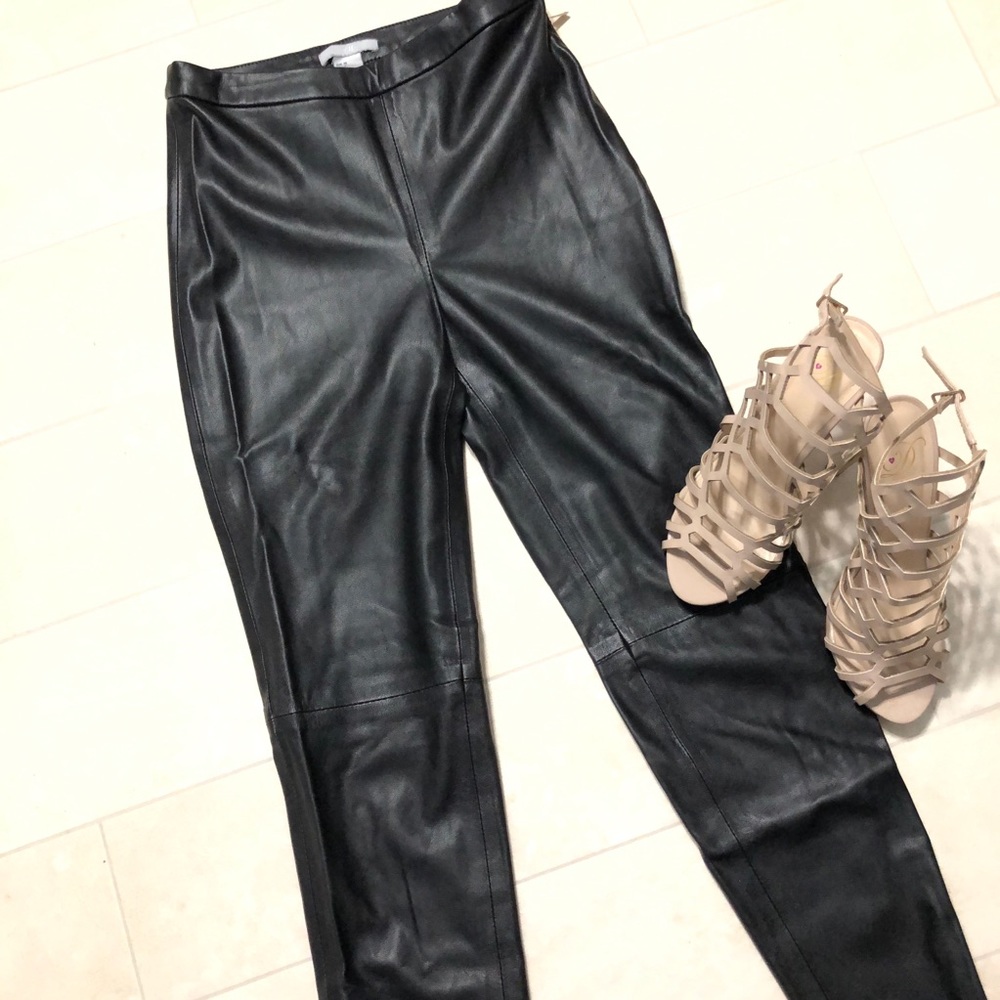 H&M stretchy vegan leather pants