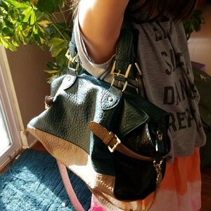 SALE! T-Shirt&Jeans colorblock convertible satchel