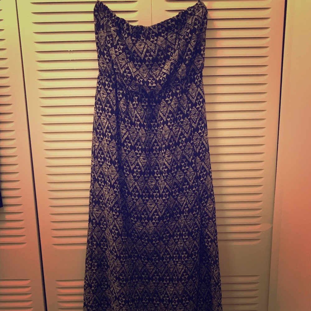 Divided Black Maxi Dress