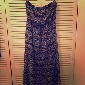 Divided Black Maxi Dress