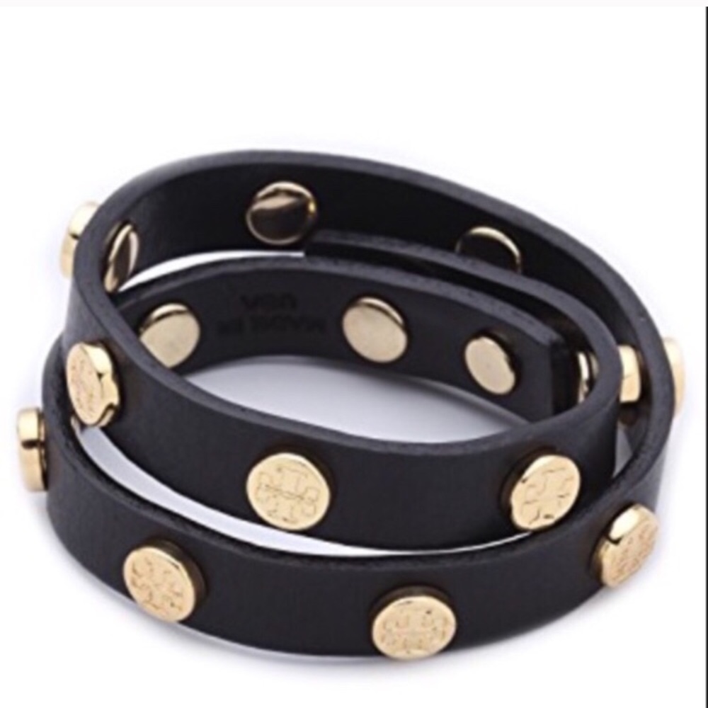 🆕Tory Burch Double Wrap Logo studded Bracelet