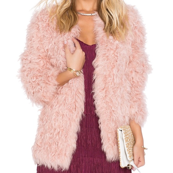 Eaves Mongolian Lamb Fur Jacket - Picture 1 of 5