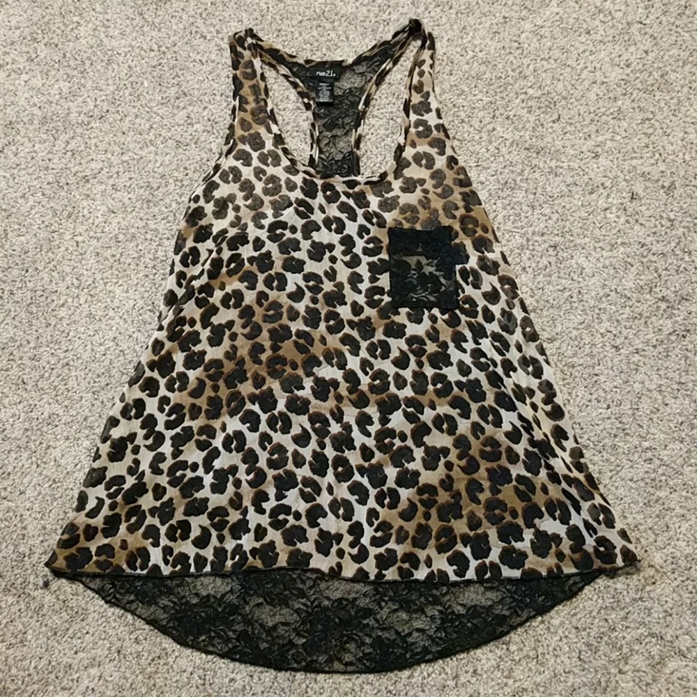 Cheetah print tank top