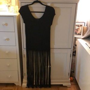 Romeo & Juliet black fringe top, NWT