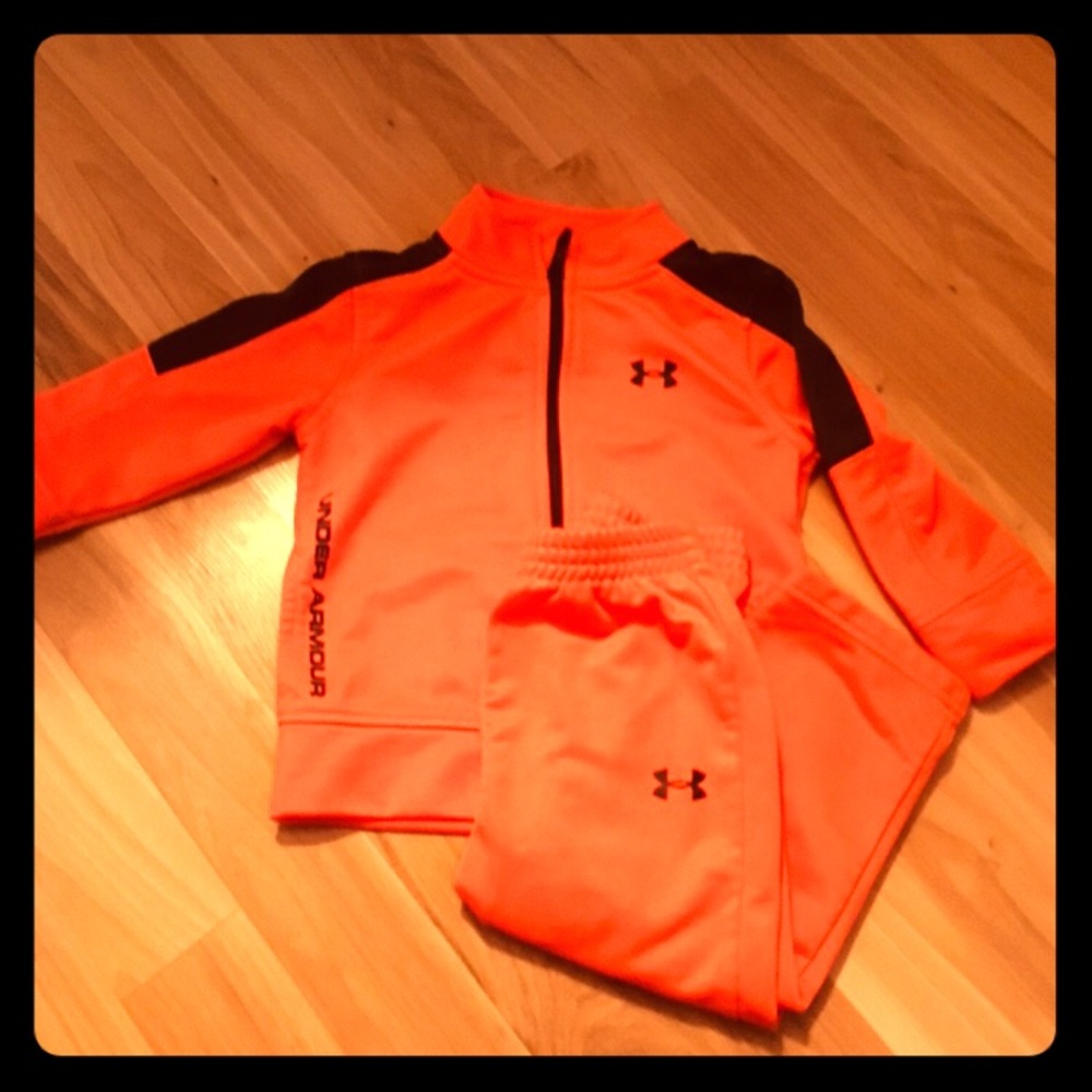Toddler size 18mo under armor Orange jump suit