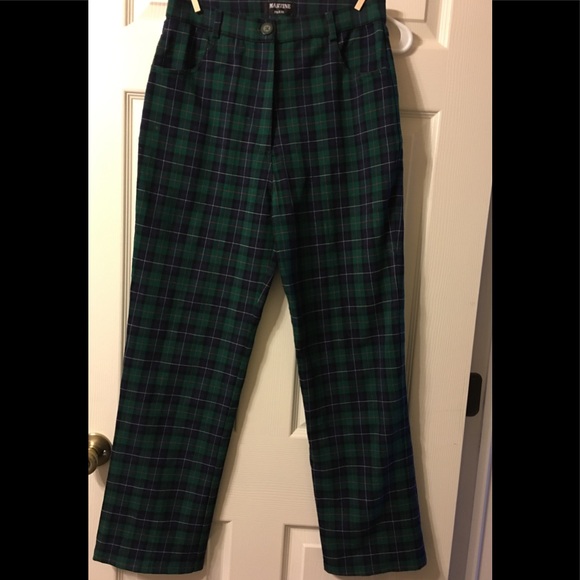 plaid pants designer