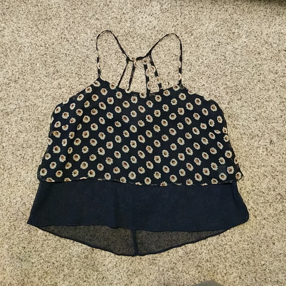 Sunflower crop tank top