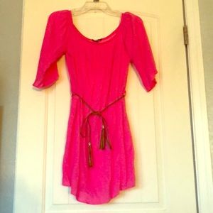 Women’s Pink Dress with Belt
