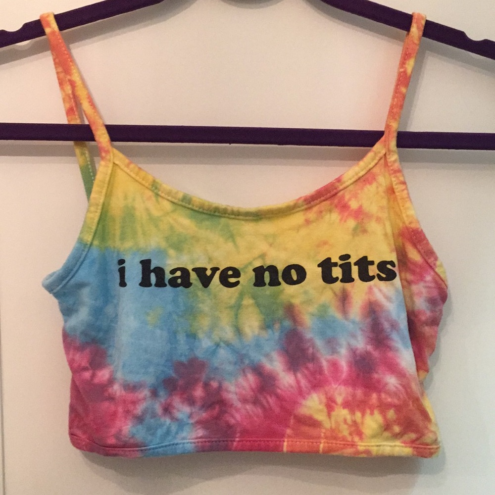 O-mighty tiedye I have no tits bralette