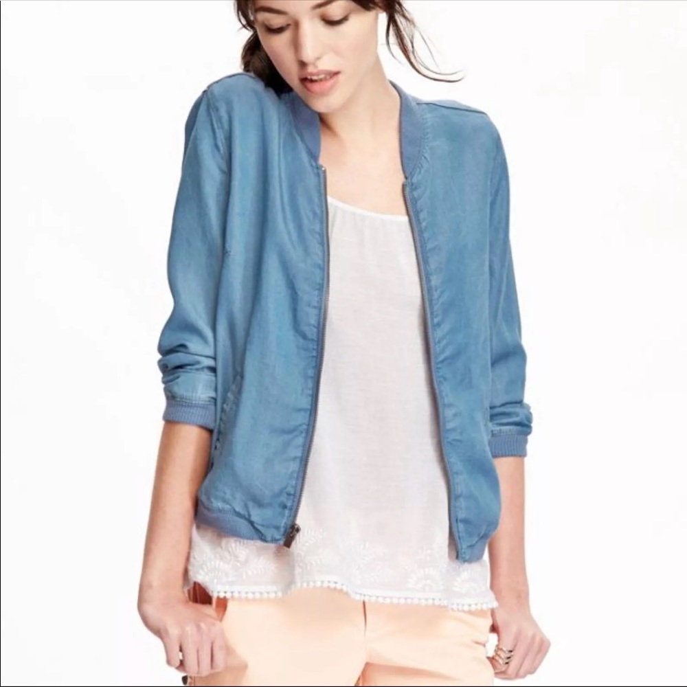 Chambray Bomber Jacket