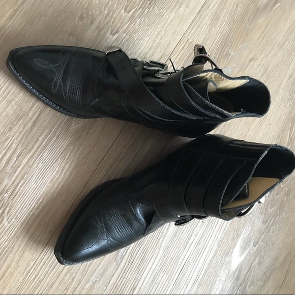 Toga Pulla Leather Western Multi Strap Boots - Picture 2 of 8